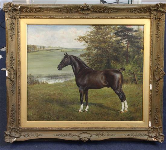 Allen C. Sealy (1850-1927) A black hunter in a landscape McKinley 6475 20 x 24in.